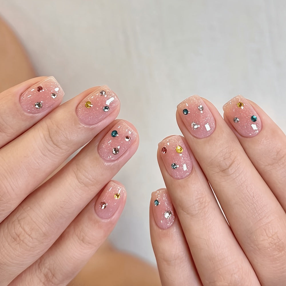 Acrylic Nail Kit 23-in-1 Complete Set with 12 Glitter Colors White & Pink Powder – DIY Nail Extension System No Glue No Liquid Needed