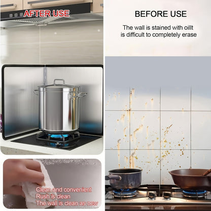 Stainless Steel Splatter Screen 4-Sided Foldable Stovetop Grease Guard – 31.5" Oil Splash Shield for Frying Pan