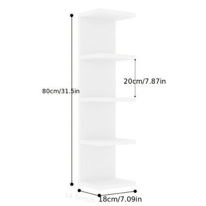 5-Tier Floating Wall Shelf Wall-Mounted Storage Rack 31.5" - Space Saving Display Shelves for Entryways, Bedrooms and Living Spaces