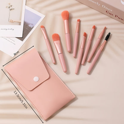Makeup Brush Set 16pcs Complete Face Brush Kit – Blush Powder Eyeshadow Contour Brow & Lip Brushes, Soft Blendable Fragrance-Free Portable