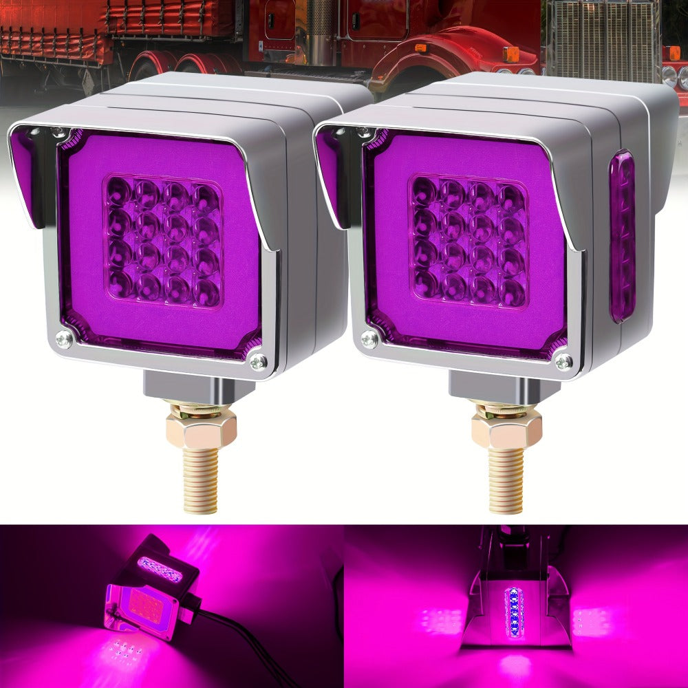 LED Side Marker Lights Square Truck Cab Clearance Lights 12V Waterproof Turn Signal Indicator Side Lights for Cars Trucks Trailers
