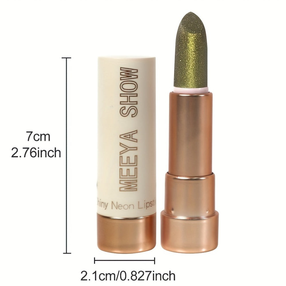 Sparkling Golden Brown Glitter Lipstick Set 3 Pcs, for Makeup, Travel and Everyday Vanity Use