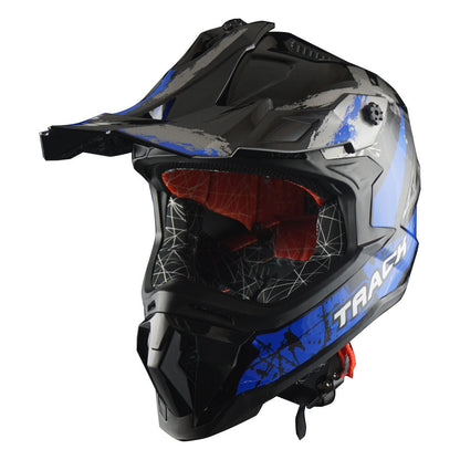 Motorcycle Helmet 1STORM Dirt-Bike Full-Face Shell with Peak Visor, XS-XXL Sizes, Padded Liner and Graphic Styles