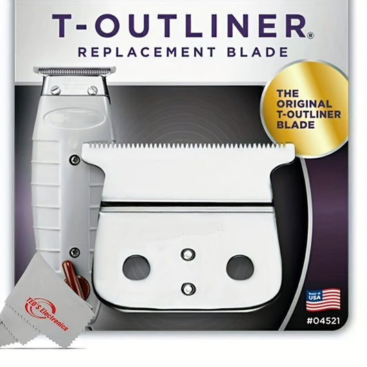 Andis T-Outliner Replacement Blade #04521 Close-Cutting T-Blade Compatible with GTO GO SL Trimmer Models – Professional Barber Shaver Blade