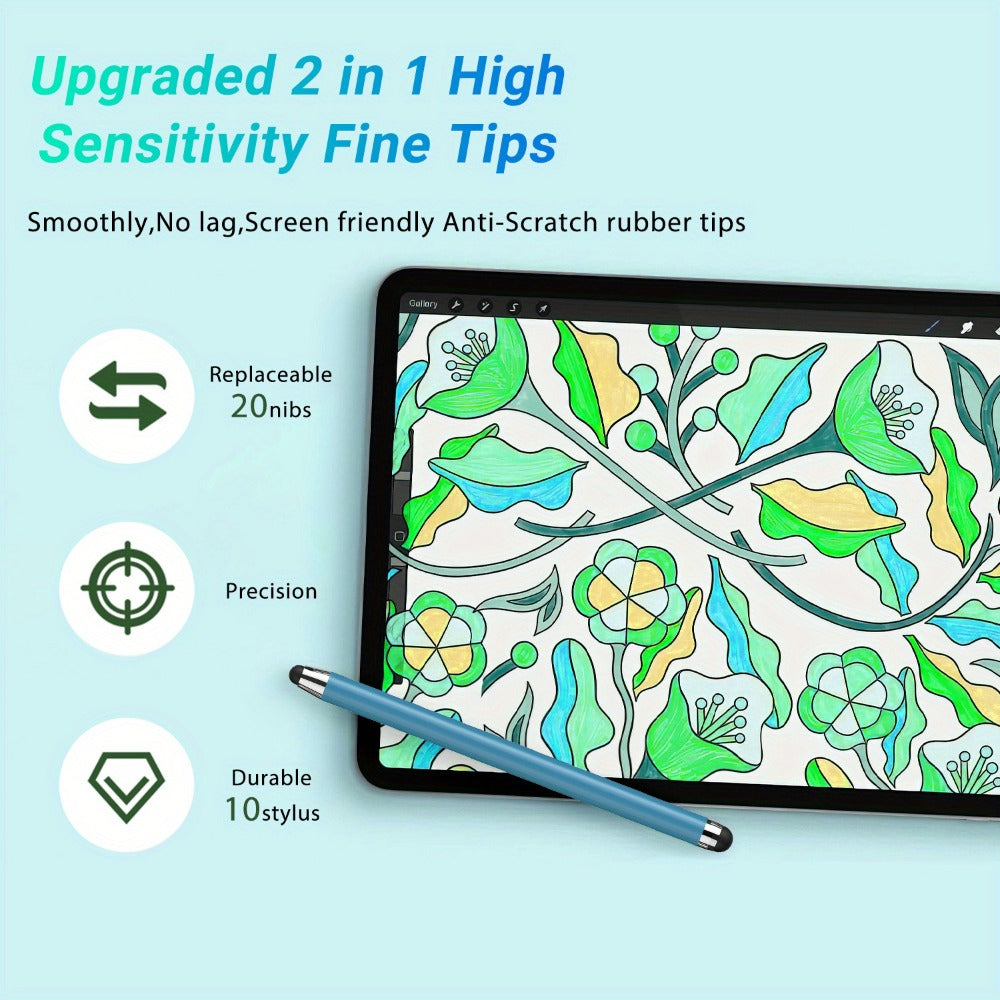 Stylus Pen 10 Pack Universal 2-in-1 Touch Screen Pen Compatible with iPad iPhone Android Samsung for an Everyday Personal Care Routine
