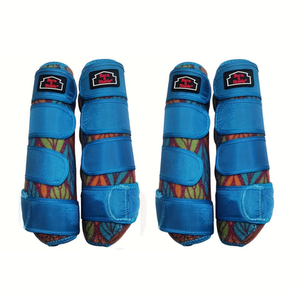 Horse Leg Wraps & Sports Boots – Ultra-Breathable Impact-Resistant Protective Boots for Front & Rear Legs, Endurance Training, 5 Patterns