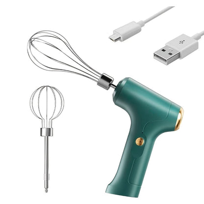 Electric Hand Mixer Cordless USB Rechargeable, 304 Stainless Steel Whisk 3-Speed Settings for Home Cooking, Dining and Outdoor Meals