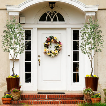 Artificial Olive Tree with Black or White Pot in 6 and 8 Foot Height Checkouts for Indoor Decor