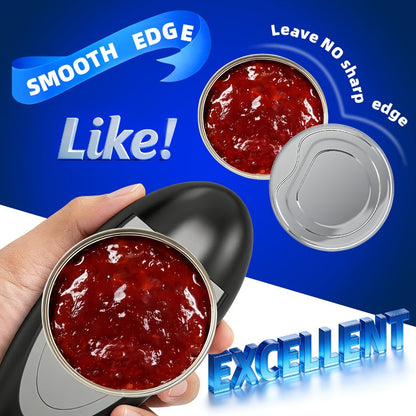 Electric Can Opener One-Touch Automatic – Smooth Edge Battery Operated Handheld Opener for All Can Sizes, Best Kitchen Gadget for Seniors
