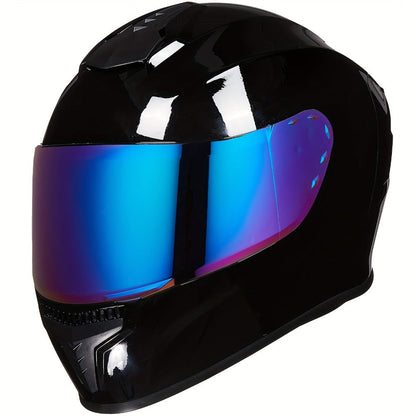 Motorcycle Helmet Full-Face Design in Three Shell Colors, S-XL Sizes, Washable Liner and Multi-Vent Layout