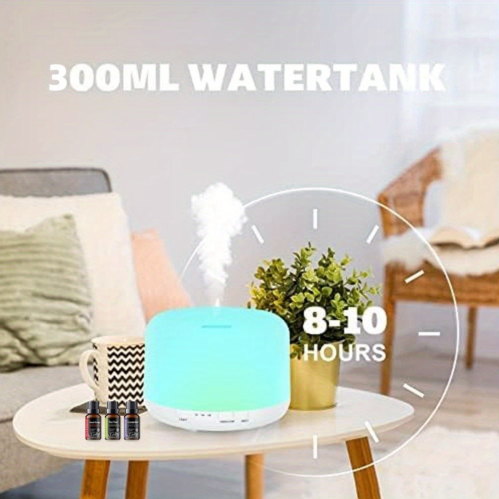 Remote Control Aroma Diffuser 300ml, Humidifier & Mood Light with 6 Premium Essential Oils