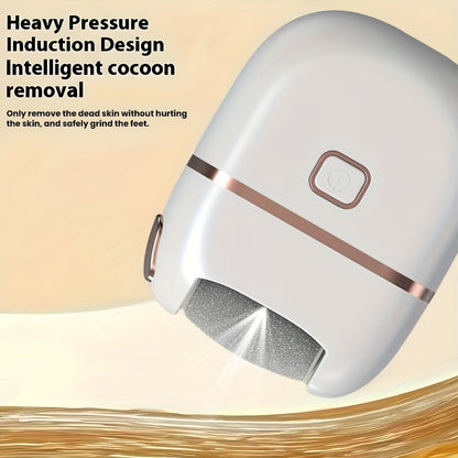 Callus Remover for Feet Electric Rechargeable Foot Grinder with 3 Grinding Heads & 2 Speed Settings – USB Portable Pedicure Tool for Cracked