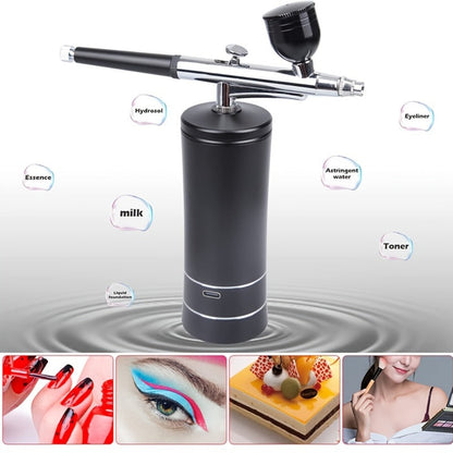 Portable Cordless Airbrush Kit with Compressor 0.3mm Nozzle – USB-C Rechargeable 23-27PSI Airbrush Gun for Makeup Nail Art Cake Decorating