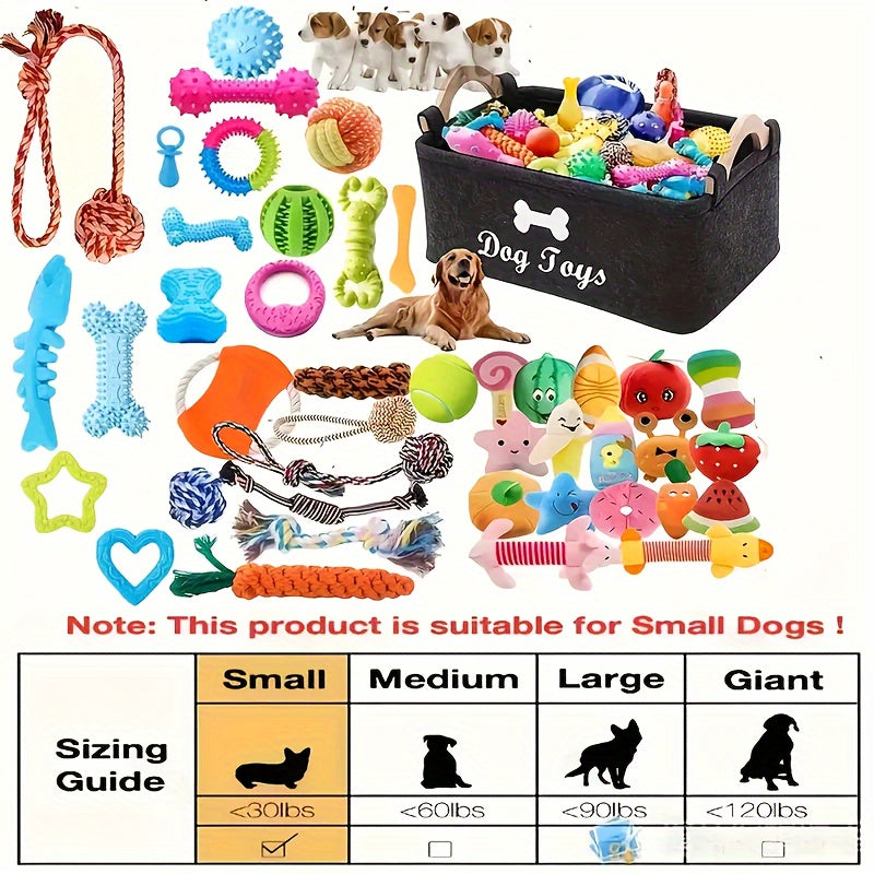 Dog Chew Toys, 6 or 12-Piece Interactive Assorted Set with Rope Knots, Squeaker Balls and Chew Toys for All Breeds