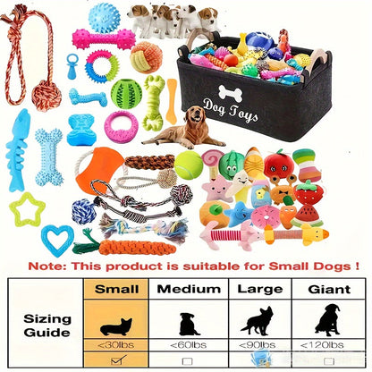 Dog Chew Toys, 6 or 12-Piece Interactive Assorted Set with Rope Knots, Squeaker Balls and Chew Toys for All Breeds