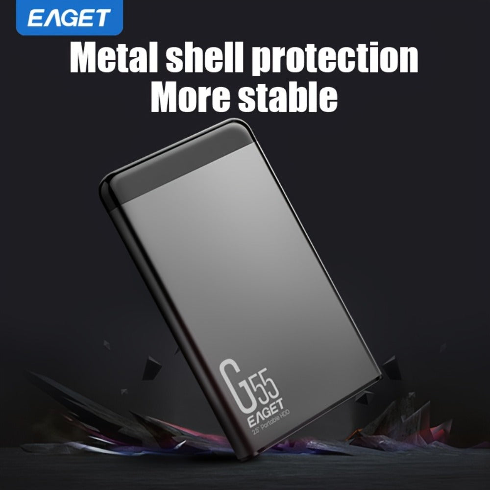 500GB Portable External Hard Drive EAGET G55 for an Everyday Personal Care Routine, with the Listed Configuration