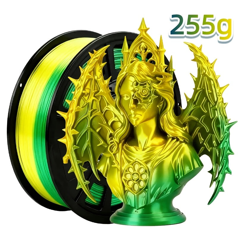3D Printer Filament Dual-Color PLA 1.75mm 250g Spool with Nine Two-Tone Color Combinations