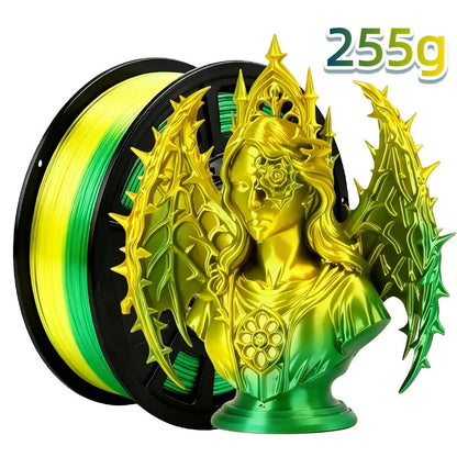 3D Printer Filament Dual-Color PLA 1.75mm 250g Spool with Nine Two-Tone Color Combinations