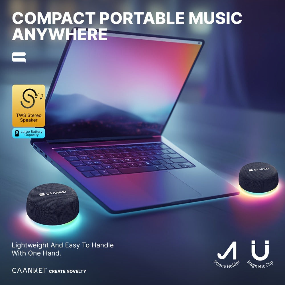 Portable Dual Speaker with Charging Base, Super Long Battery Life, Strong Bass Stereo Surround Sound
