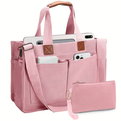 Large Utility Tote Bag for Women with Multiple Pockets, Adjustable Strap and Small or Large Sizes
