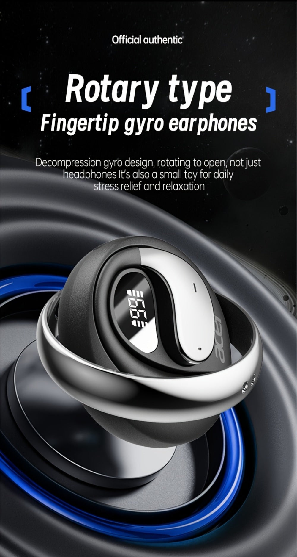 Acer TWS In-Ear Earbuds Noise Canceling Touch Control Sports Wireless Headphones Long for Bedside Audio, Alarms and Room Entertainment