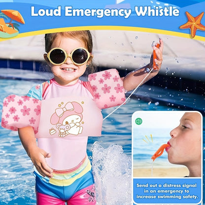 Kids Swim Vest Floating Jacket – Adjustable Straps, Lightweight, Cute Cartoon Pattern for Boys Girls Beginners