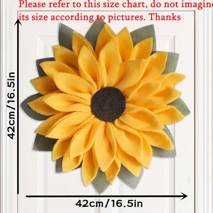 Sunflower Wreath for Front Door – Artificial Floral Wall Hanging Decor for Indoor Outdoor Home Office, Wedding Festival Thanksgiving