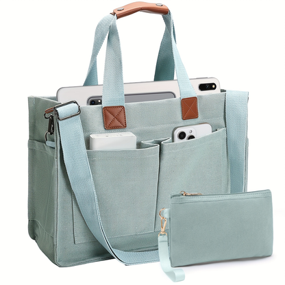 Large Utility Tote Bag for Women with Multiple Pockets, Adjustable Strap and Small or Large Sizes