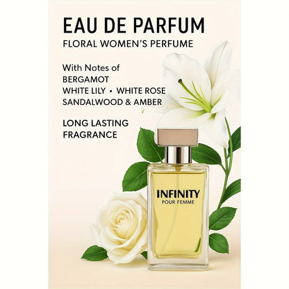 Floral Oriental Perfume for Women Eau de Parfum 75ml, Lady One Bergamot White Lily Rose Sandalwood Amber EDP Spray