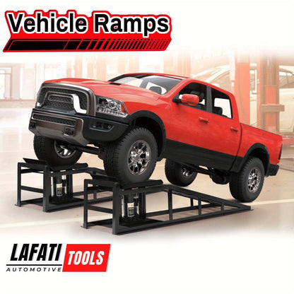 Hydraulic Car Ramps 2-Pack 10000 LB Heavy Duty Vehicle Lift Ramp Adjustable Height 9.84-14.96 Inch for Oil Change Undercarriage Repair Home