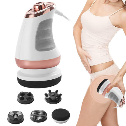 Handheld Body Massager with 5 Interchangeable Heads & 3 Pads, Adjustable Vibration Intensity, Full Body for Abdomen