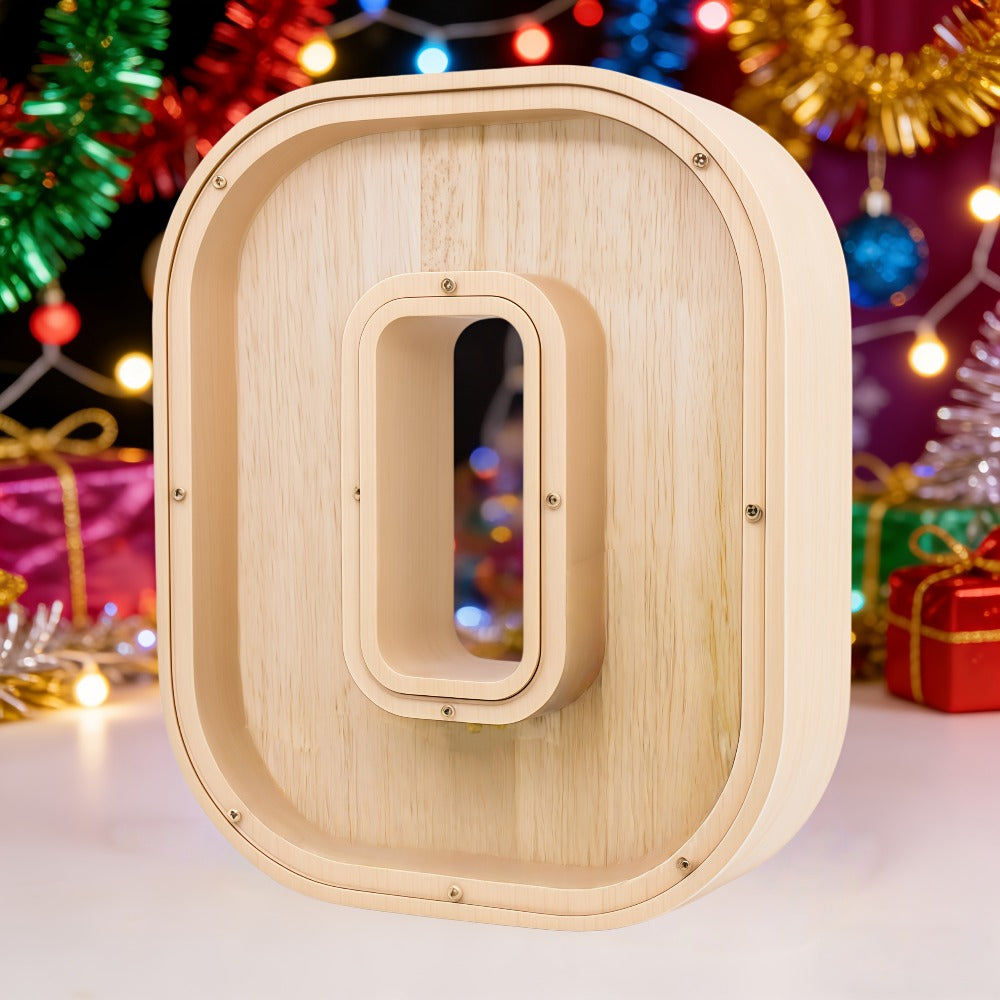Alphabet Letter Piggy Bank A-Z Wooden Coin Bank Large Capacity Transparent – Personalized Savings Box for Kids | Back to School