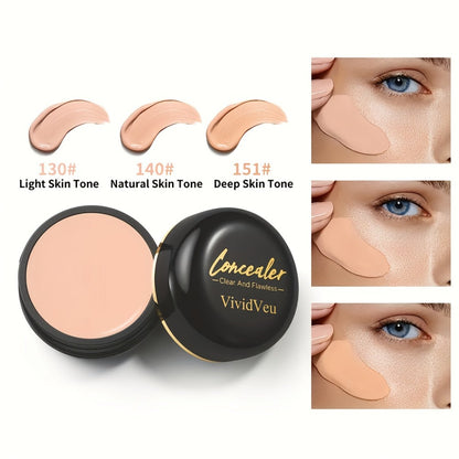 Waterproof Matte Concealer 3 Pack, Full Coverage Plant-Based Formula for Dark Circles, & Blemishes