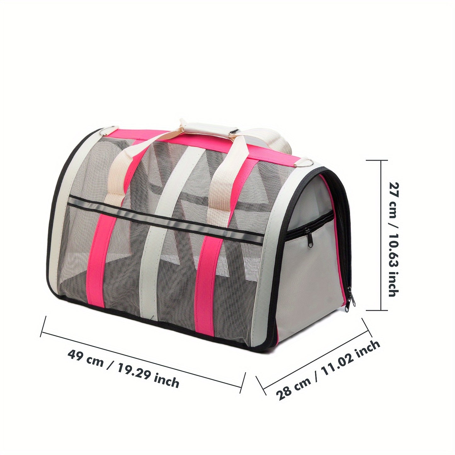 Foldable Pet Carrier Bag Breathable Mesh – Portable Soft Sided Tote for Cats & Small Dogs, Collapsible Travel Handbag, S/M/L, 7 Colors