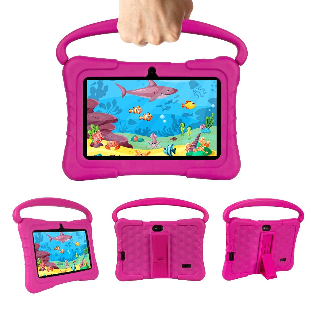 Kids Tablet 7 Inch with Android 14, 2GB RAM, 32GB Built-In Storage, 2.4GHz WiFi and Silicone Case