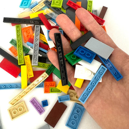 Bulk Flat Tile Building Blocks 150 Pcs – Smooth Thin Plate Bricks 1x1 1x2 1x6 LEGO Compatible MOC Accessories Kids Creative Building DIY