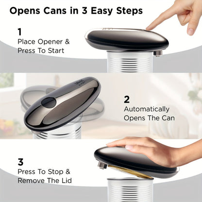 Kitchen Expert Battery Can Opener with One-Touch Control, Circular Rim Operation and Four Colors
