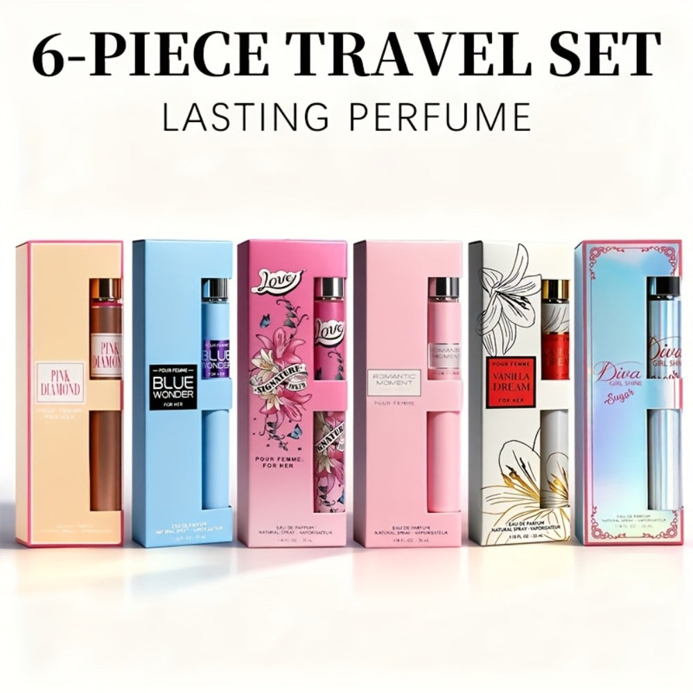 Perfume Gift Set Six 35ml Eau de Parfum Sprays in Individual Boxes and Open Display Carton for Women