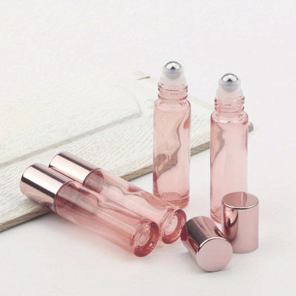 Glass Roller Bottles for Essential Oils 28 Pack 10ml – Bulk Refillable Roll-On Perfume Containers with Stainless Steel Roller Balls