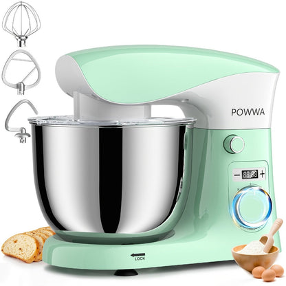 Stand Mixer 6.5 Qt Electric Kitchen Mixer 10-Speed Dough Mixer with Whisk Beater Dough Hook for Home Cooking, Dining and Outdoor Meals