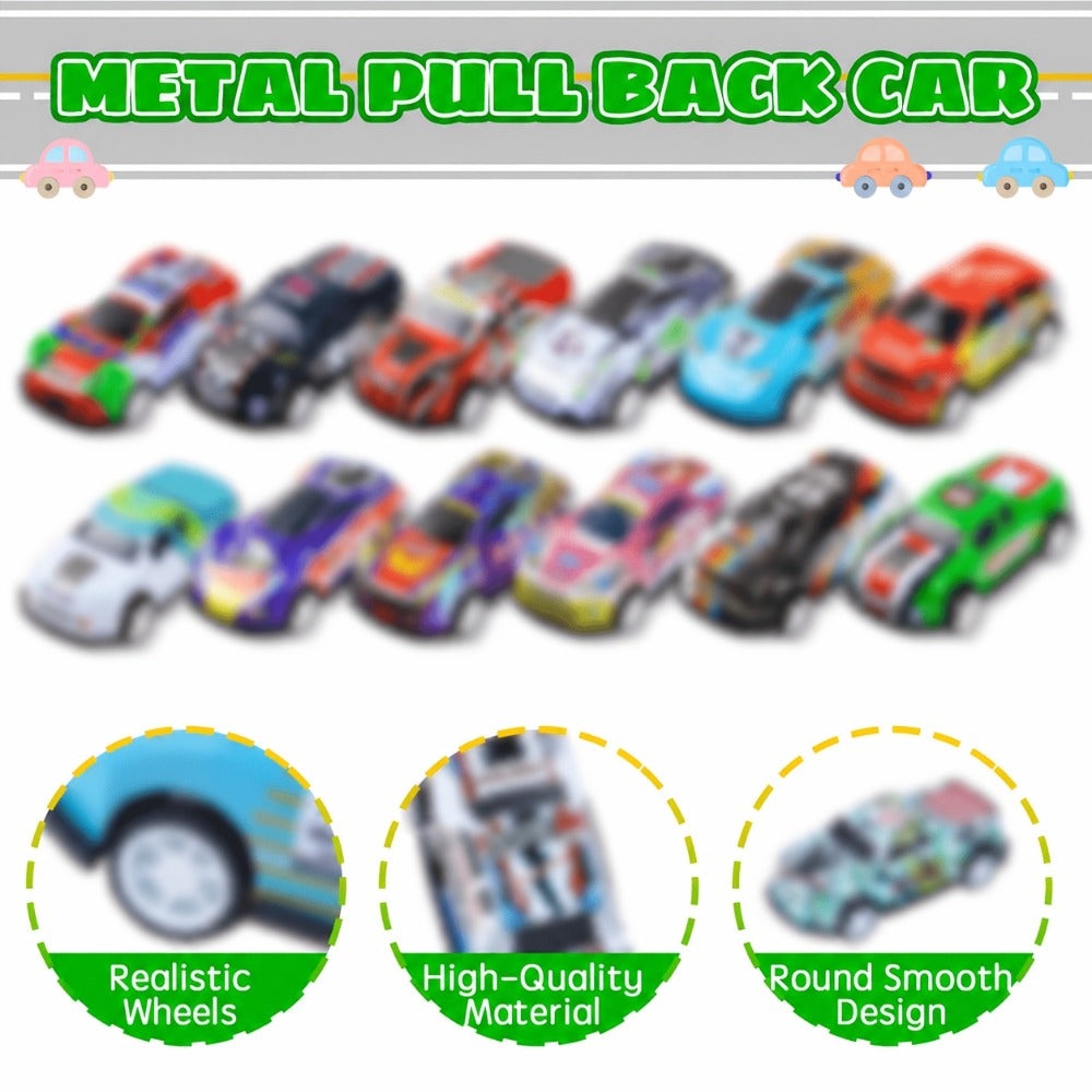 Pull Back Cars Bulk 72 Pack, Mini Race Cars Pull Back and Go Toy Vehicles for Kids Birthday Party Favors
