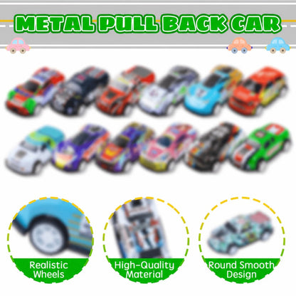Pull Back Cars Bulk 72 Pack, Mini Race Cars Pull Back and Go Toy Vehicles for Kids Birthday Party Favors