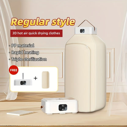 Mini Dryer Machine 600W Portable Clothes Dryer Dual Mode Quiet Operation Timer 1H 2H 8H Energy Efficient for Apartments Dorms RVs Travel