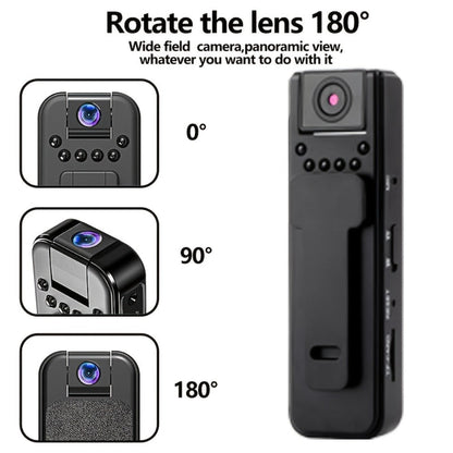 HD Night Vision Body Camera Portable Clip-On Wearable Sports Action Cam with Wide Angle Lens for an Everyday Personal Care Routine