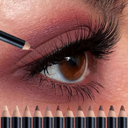 Eyeshadow Pencil Set 12pcs for Women, Matte & Shimmer Thick Stick Foam Eye Shadow Sticks, for Makeup, Travel and Everyday Vanity Use