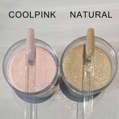 Acrylic Nail Powder 4oz Glitter Set 3 Colors Cool Pink Golden Natural for Nail Extensions Sculpting 3D Nail