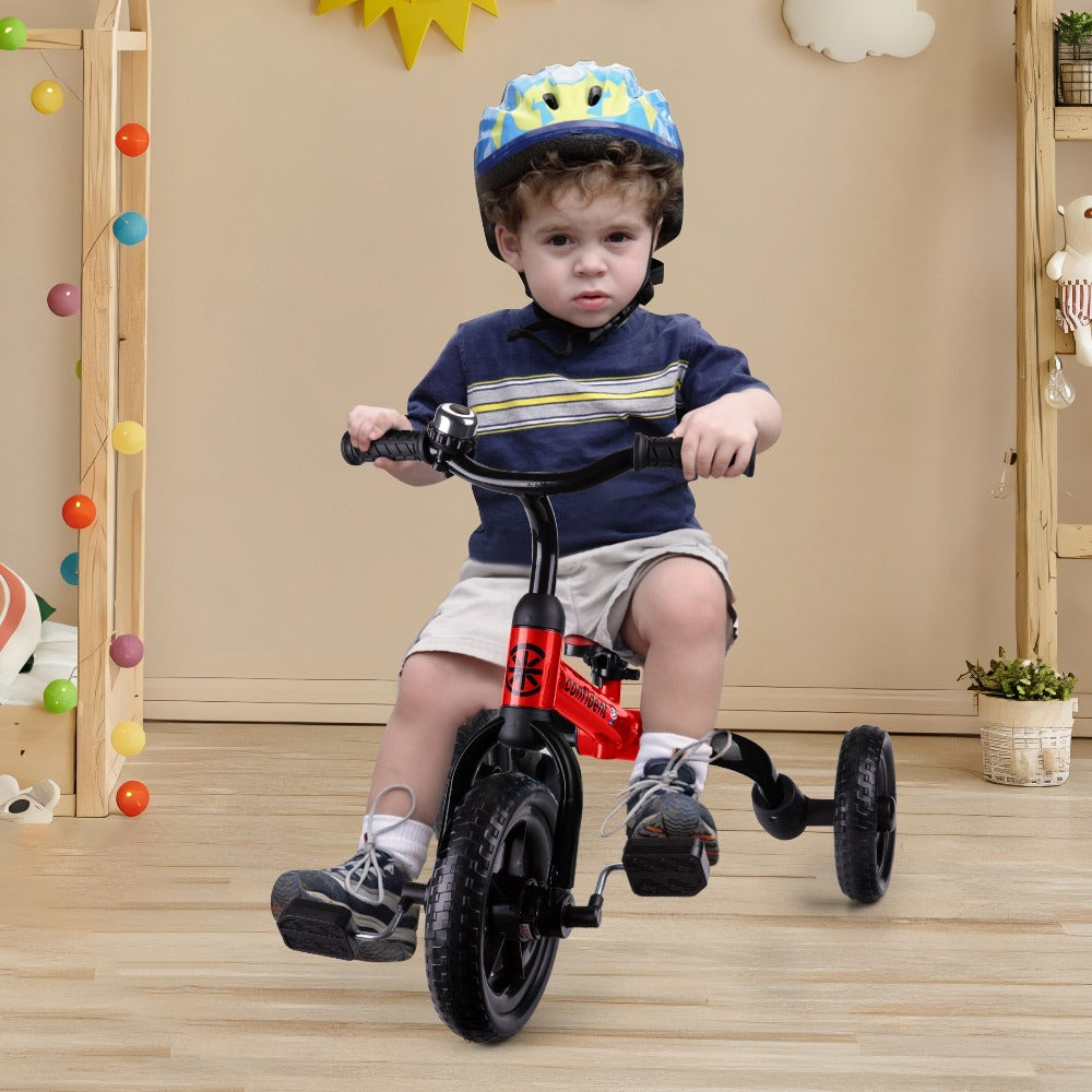 3-in-1 Kids Tricycle Balance Bike Carbon Steel Frame EVA Wheels Foldable with the Listed Color, Size or Set Options for Everyday Use
