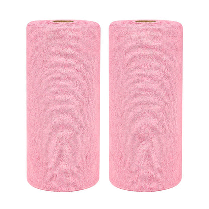 Microfiber Cleaning Cloths Reusable Paper Towel Roll Replacement – Washable Absorbent Tear-Away Dishcloths for Kitchen