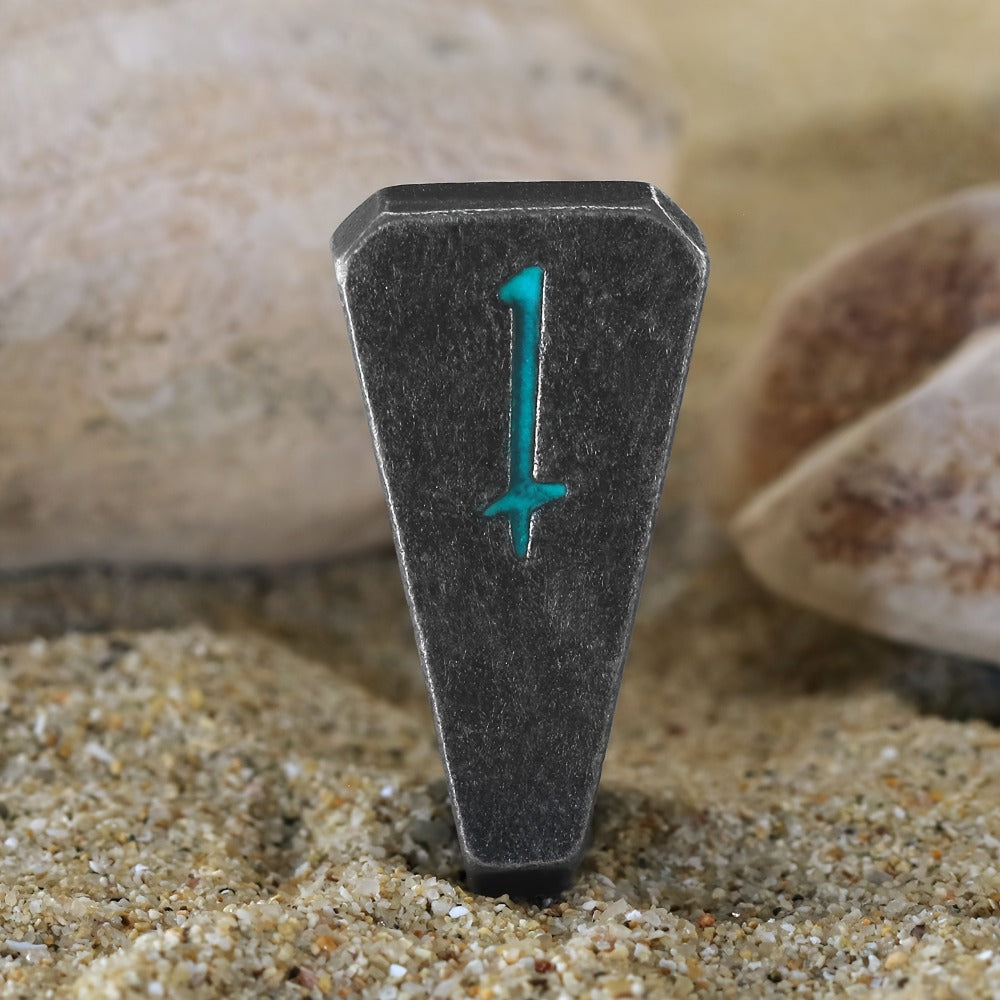 Metal DnD Dice Set 7pcs Glow in the Dark, Stonehenge Zinc Alloy Polyhedral Dice with Display Box