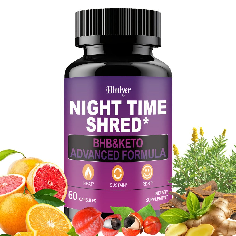 Night Time Fat Burner for Women, Shred Mask Capsules with Caffeine, Goji Berries & Dandelion Root